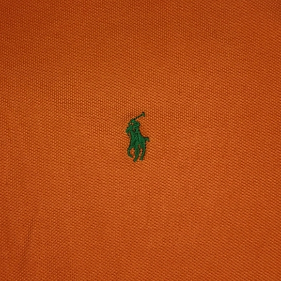 Vintage Polo by Ralph Lauren Men's Orange Polo Shirt - Picture 4 of 8